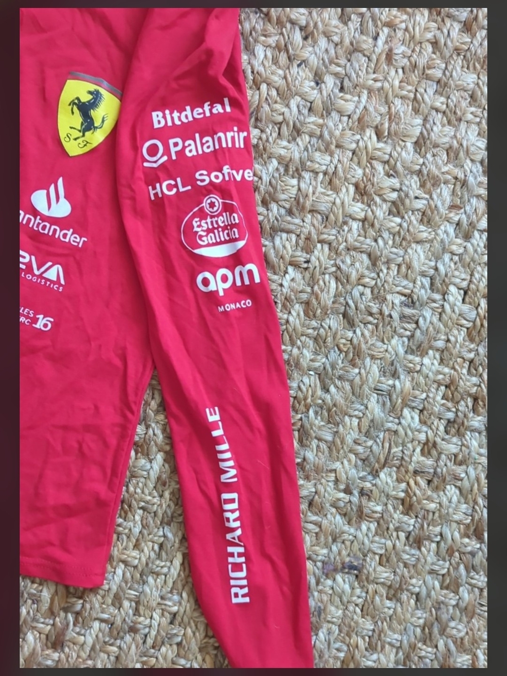 Scuderia Ferrari Charles Leclerc 16 F1 Racing Shirt - Men's L, Fits Smaller - Picture 3 of 6
